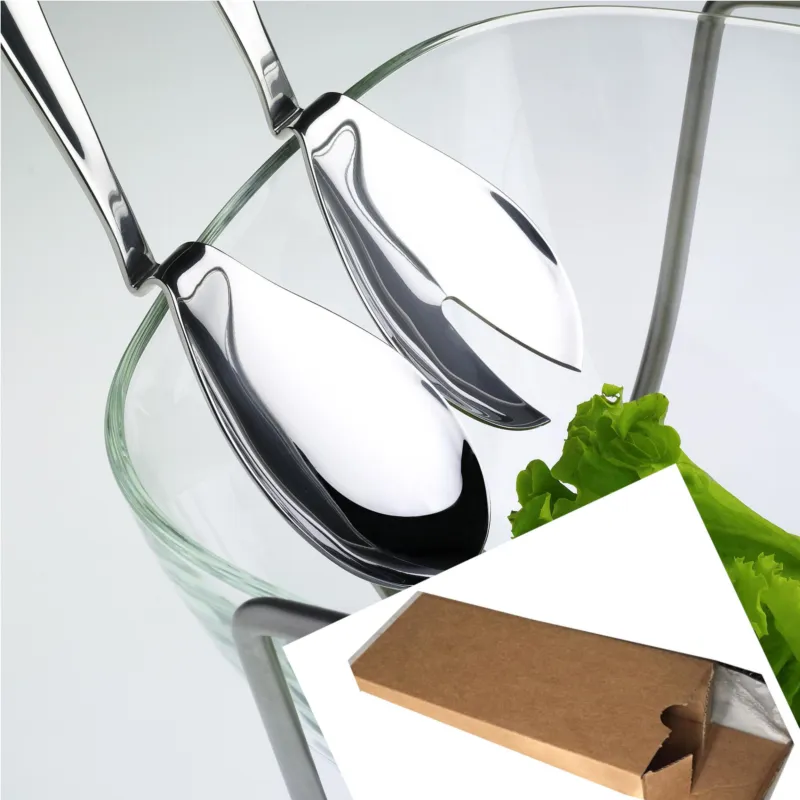 Nuovo Arrivo Coppia insalata Magic In Acciaio inox 18/10 Lunghezza 182 mm, spessore 3 mm EME in Scatola di cartone Eme Posaterie