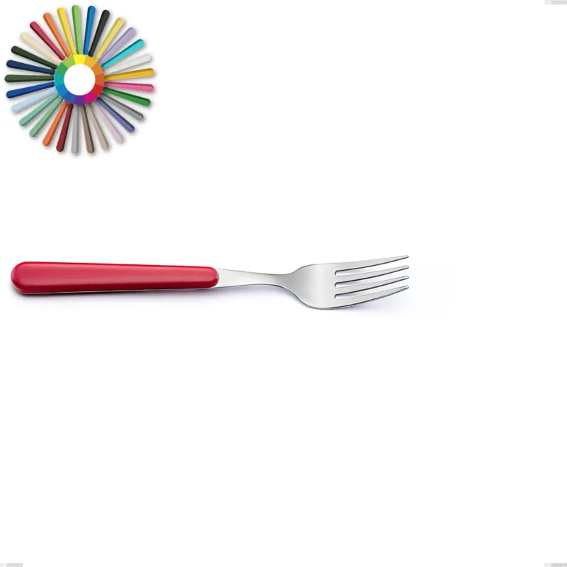 Forchetta frutta Brio, Acciaio inox 18.c (AISI 430), manici in abs dimensioni lunghezza 18 cm Eme Posaterie rosa 66 Quantità Limitata
