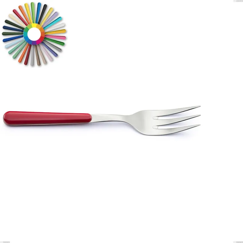 Forchetta da servizio Brio, Acciaio inox 18.c (AISI 430), manici in abs Dimensioni lunghezza 22,5 cm Eme Posaterie rosa 66 Vendita Finale