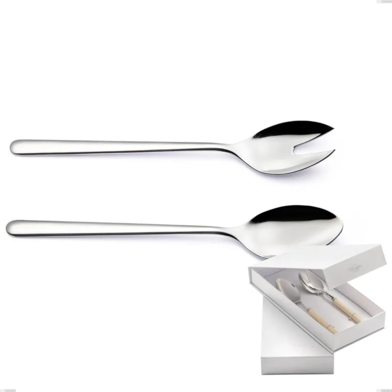 Confezione a libro 2 pezzi insalata Venice, Acciaio inox 18/10 (AISI304), spessore 4.00 mm Eme Posaterie Esclusivo