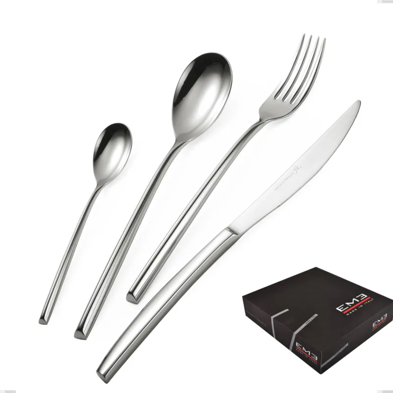 Set di posate 75 pezzi Vanity in confezione regalo, Acciaio inox 18/10 (AISI304), forgiate, spessore Forgiate Eme Posaterie Solo Oggi