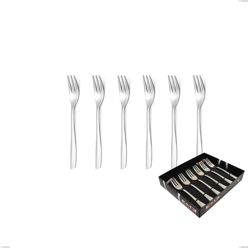 Must-Have Confezione vetrina 6 pezzi forchettine dolce Shark, Acciaio inox 18/C (AISI430), spessore 2.00 mm Eme Posaterie