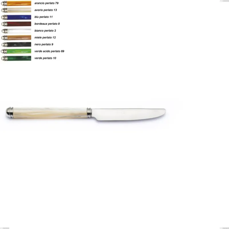 Offerta Del Giorno Coltello frutta Linea Perlato, Acciaio inox 18/10 (AISI304) lunghezza 197 mm manico in ABS doppia ghiera lavabili in lavastoviglie Eme Posaterie arancio perlato 79
