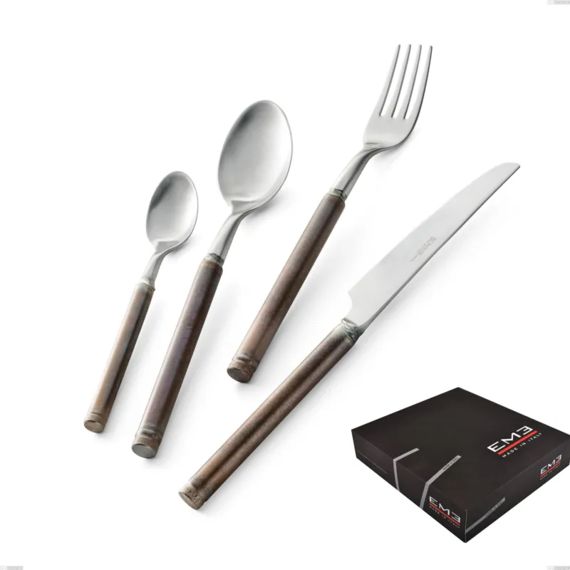 Confezione regalo 49 pezzi Fuoco, Acciaio inox 18.10 (AISI304) Eme Posaterie Reso Gratuito