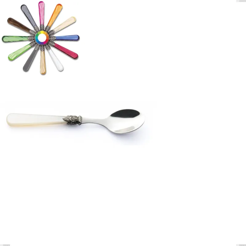 Cucchiaino caffè Napoleon Perlato, (acciaio 18.10 aisi304), Lunghezza 144 mm manici in metacrilato Eme Posaterie marrone perlato 1124 Occasione