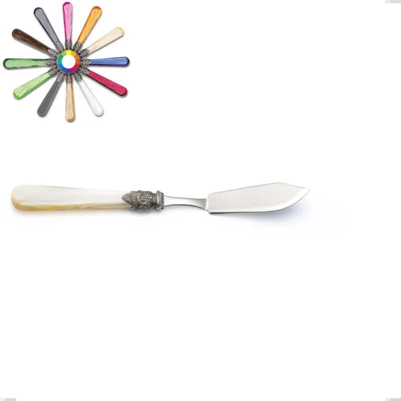 Coltello pesce Napoleon Perlato, (acciaio 18.10 aisi304), Lunghezza 218 mm manici in metacrilato Eme Posaterie marrone perlato 1124 Offerta