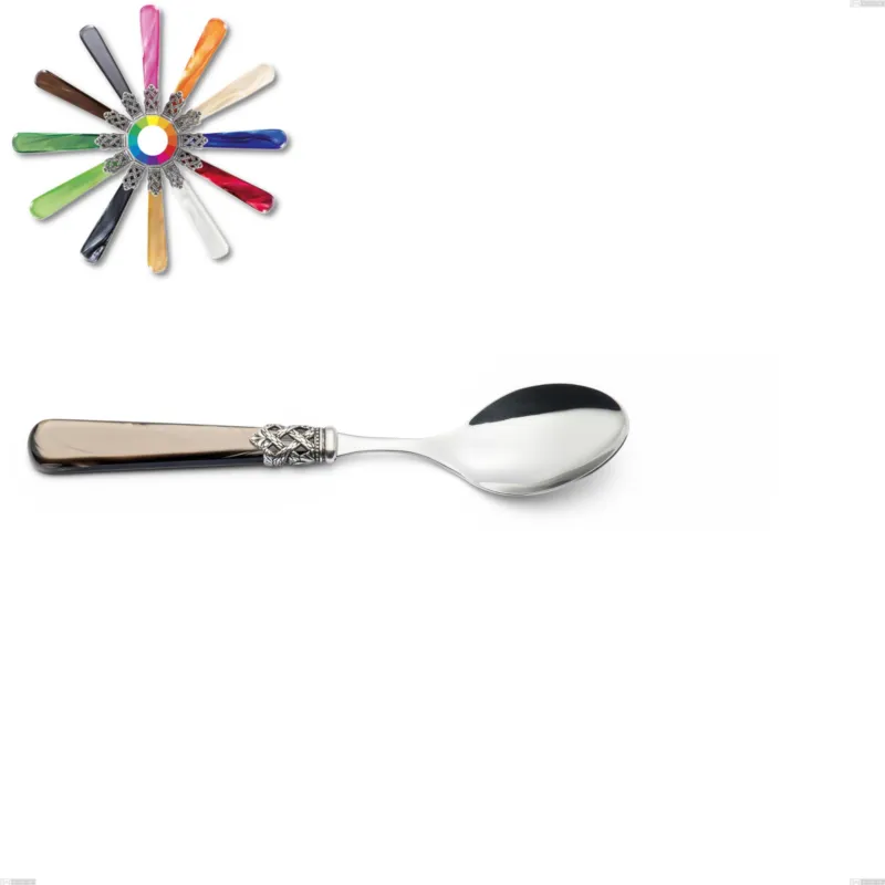 Cucchiaino frutta Ginevra, (acciaio 18.10 aisi304), manico in nylon, lunghezza 188 mm Eme Posaterie marrone perlato 1124 Reso Gratuito