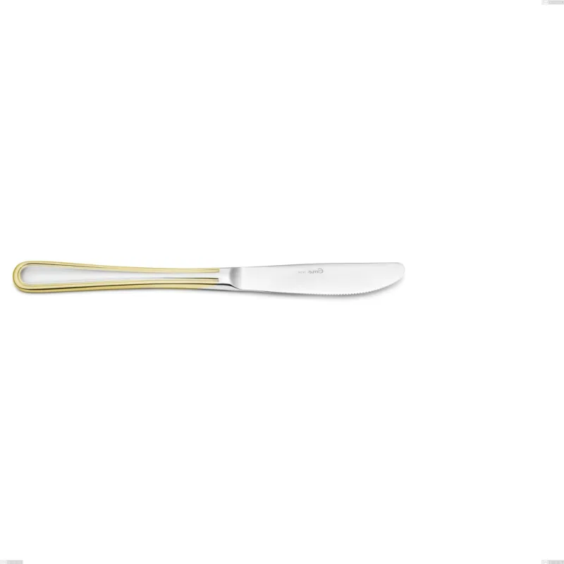 Super Prezzo Coltello frutta Galles oro, acciaio 18-10, oro 24 carati lucido, spessore 2 mm, lunghezza 198 mm Eme Posaterie