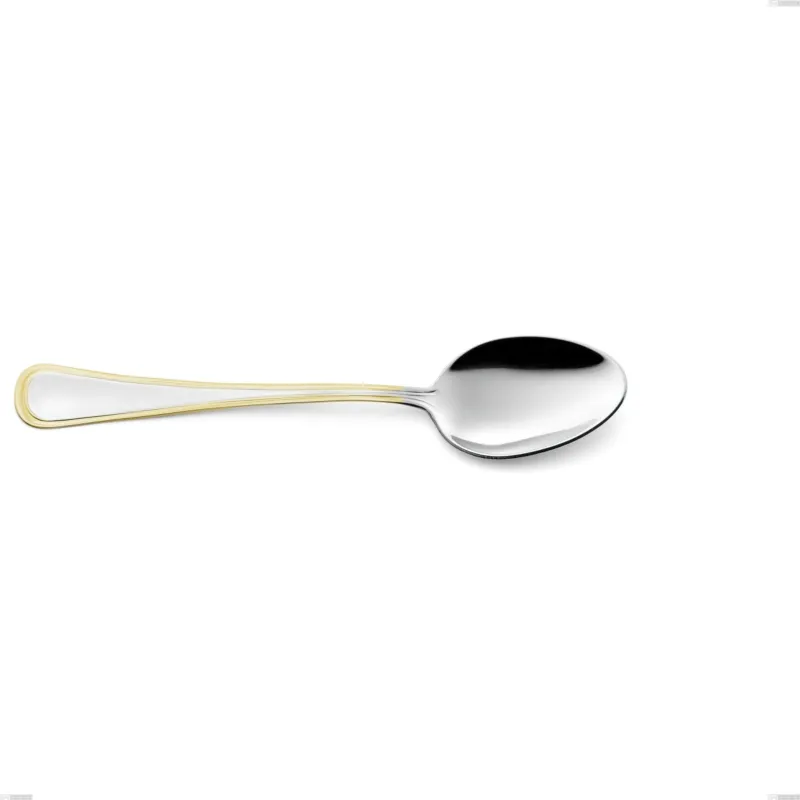 Bestseller Cucchiaio tavola Galles oro, acciaio 18-10, oro 24 carati lucido, spessore 2 mm, lunghezza 195 mm Eme Posaterie