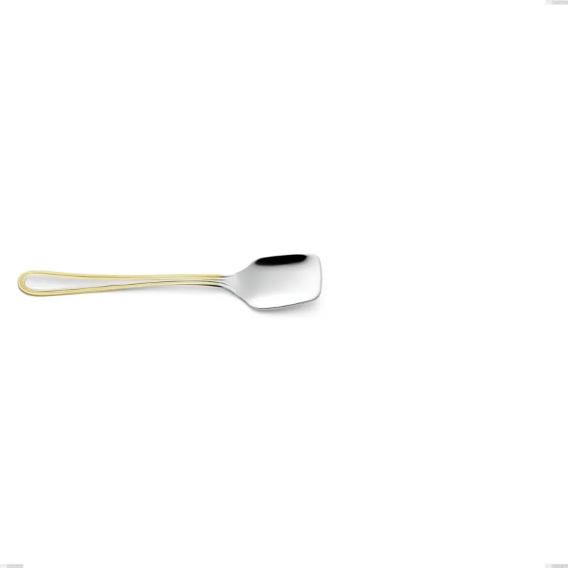 Cucchiaio gelato Galles oro, acciaio 18-10, oro 24 carati lucido, spessore 2 mm, lunghezza 134 mm Eme Posaterie Prezzo Ridotto