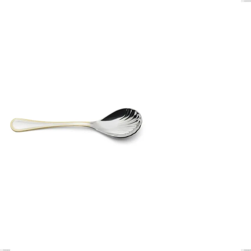 Soddisfatti O Rimborsati Cucchiaino formaggio Impero oro, acciaio 18-10, oro 24 carati lucido, spessore 2.5 mm, lunghezza 132 mm Eme Posaterie