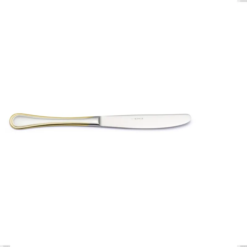 Coltello frutta economico Impero oro, acciaio 18-10, oro 24 carati lucido, spessore 2.5 mm, lunghezza 213 mm Eme Posaterie Bestseller