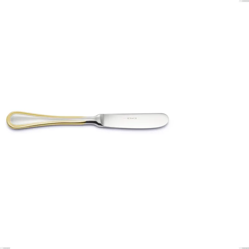 Spalmaburro Impero oro, acciaio 18-10, oro 24 carati lucido, spessore 2.5 mm, lunghezza 175 mm Eme Posaterie Promo Stagionale