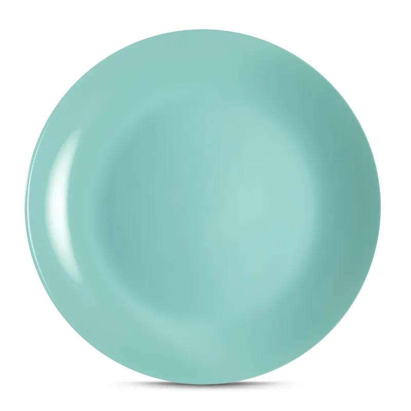 Più Venduto Piatti piani set pezzi 6 posti tavola in porcellana con decoro Sottosmalto Collezione Mitika lavabile in lavastoviglie colore Azzurro Portocervo Kaleidosmilano