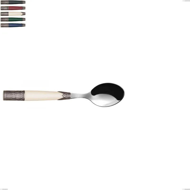 Novità Cucchiaino frutta Aria, acciaio 18/10 aisi304 colorato Dimensioni 181 mm manico in Acrilico e Metallo Eme Posaterie blu 2