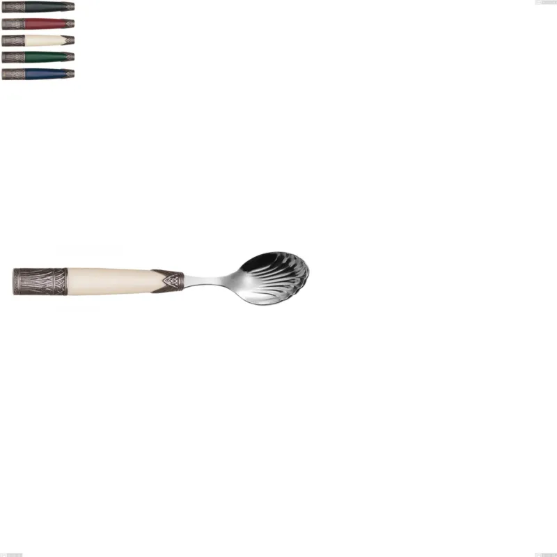 Novità Cucchiaino formaggio aria, acciaio 18/10 aisi304 colorato Dimensioni 143 mm manico in Acrilico e Metallo Eme Posaterie blu 2
