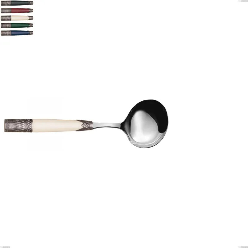 Direttamente Dal Produttore Cucchiaio salsa Aria, acciaio 18/10 aisi304 colorato Dimensioni 192 mm manico in Acrilico e Metallo Eme Posaterie blu 2