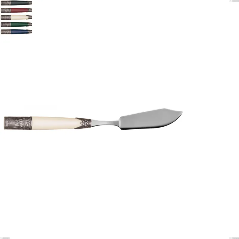 Compra Oggi Stesso Coltello pesce aria, acciaio 18/10 aisi304 colorato Dimensioni 218 mm manico in Acrilico e Metallo Eme Posaterie blu 2