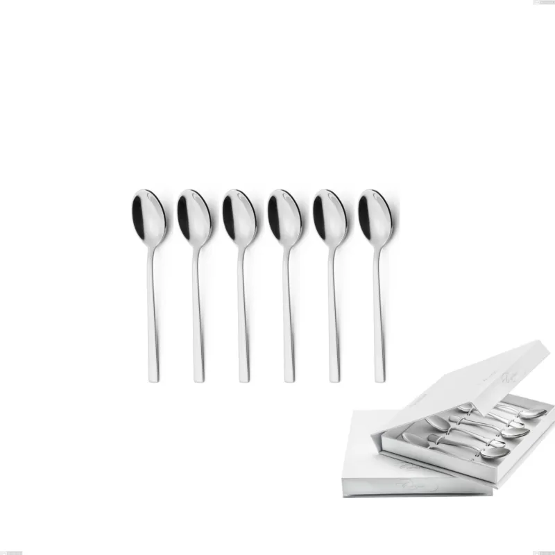 Offerta Lampo Confezione a libro 6 pezzi cucchiaino moka fashion, acciaio 18/10 aisi 304 inox lucido, spessore 3 mm mm Eme Posaterie