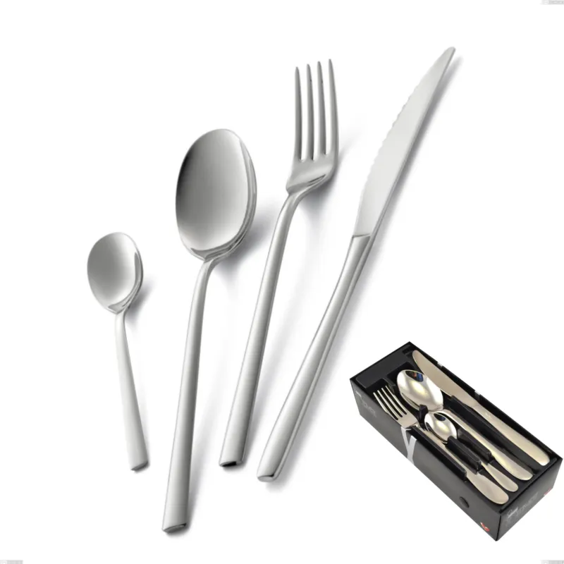 Compra Oggi Stesso Confezione salvaspazio 24 pezzi fashion, acciaio 18/10 aisi 304 inox lucido, spessore 3 mm mm Eme Posaterie