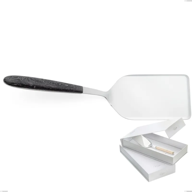 Ultimissimo Modello Confezione a libro 1 pezzo pala lasagne vero wenge, acciaio 18.0 nickel free, manicatura pbt sublimato acciaio lucido Eme Posaterie