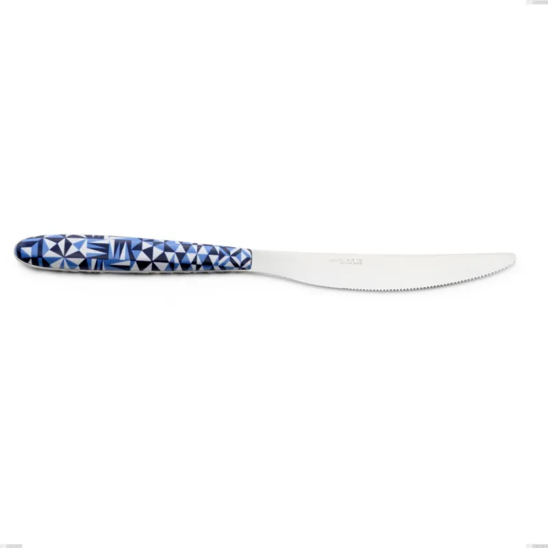 Coltello tavola vero triangle, acciaio 18.0 nickel free, manicatura pbt sublimato acciaio lucido, lunghezza 220 mm Eme Posaterie Prezzo Basso