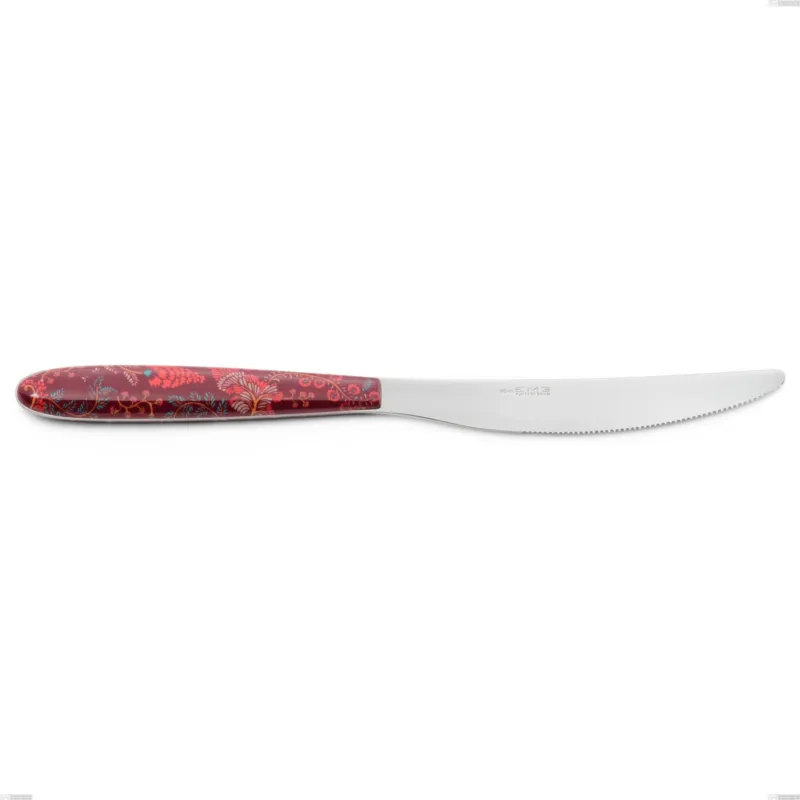 Coltello tavola vero samarcanda, acciaio 18.0 nickel free, manicatura pbt sublimato acciaio lucido, lunghezza 220 mm Eme Posaterie Bestseller