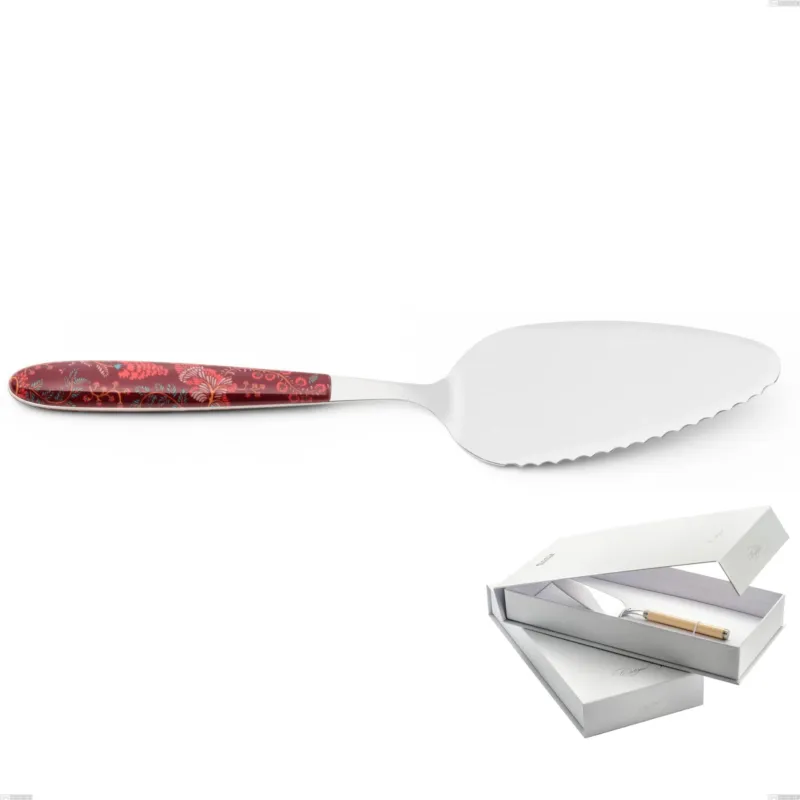 Confezione a libro 1 pezzo pala torta vero samarcanda, acciaio 18.0 nickel free, manicatura pbt sublimato acciaio lucido Eme Posaterie Offerta Lampo