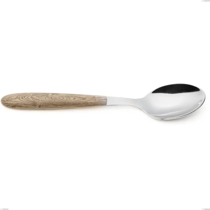 Cucchiaio tavola vero pino, acciaio 18.0 nickel free, manicatura pbt sublimato acciaio lucido, lunghezza 190 mm Eme Posaterie Solo Oggi