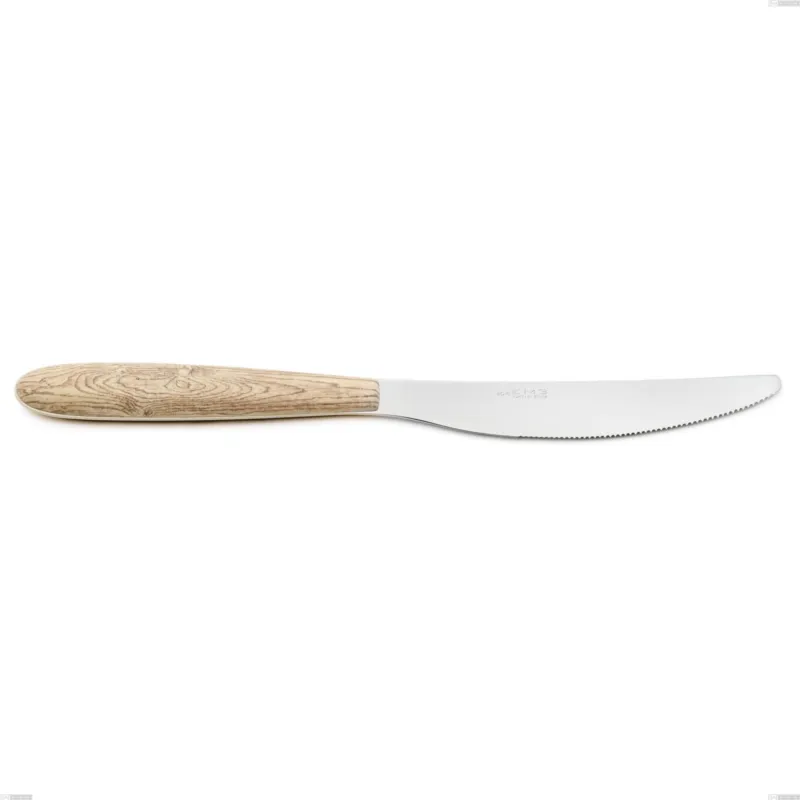 Coltello tavola vero pino, acciaio 18.0 nickel free, manicatura pbt sublimato acciaio lucido, lunghezza 220 mm Eme Posaterie Super Prezzo