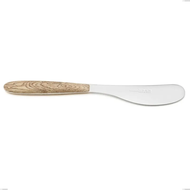 Spalmaburro piccolo vero pino, acciaio 18.0 nickel free, dimensione 152 mm manicatura pbt sublimato acciaio lucido, lunghezza 160 mm Eme Posaterie Spedizione Espresso