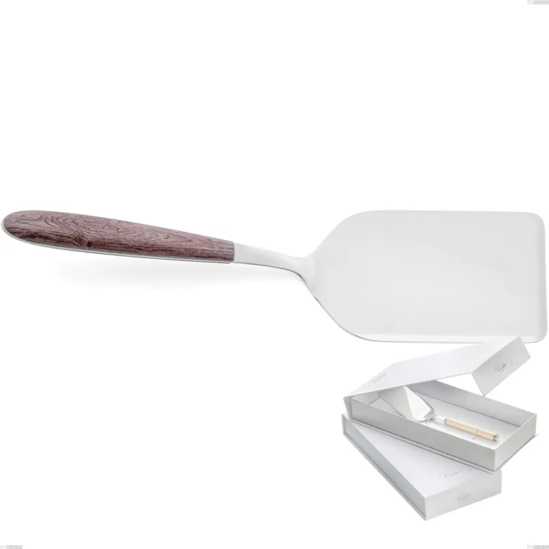 Soddisfatti O Rimborsati Confezione a libro 1 pezzo pala lasagne vero noce, acciaio 18.0 nickel free, manicatura pbt sublimato acciaio lucido Eme Posaterie