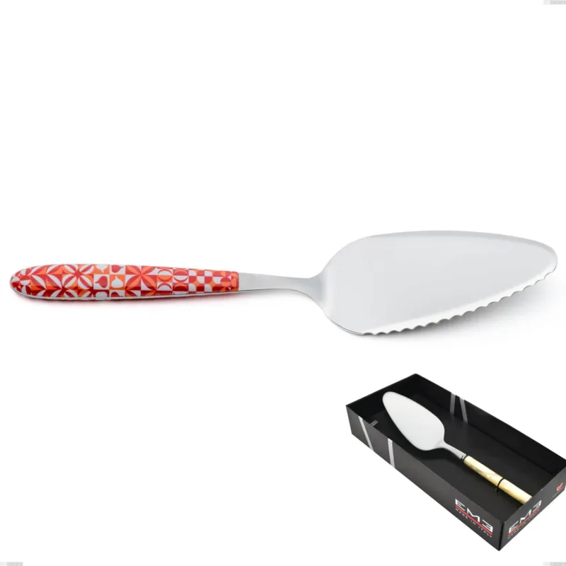 Nuova Collezione Confezione vetrina 1 pezzo pala torta vero circle, acciaio 18.0 nickel free, manicatura pbt sublimato acciaio lucido Eme Posaterie