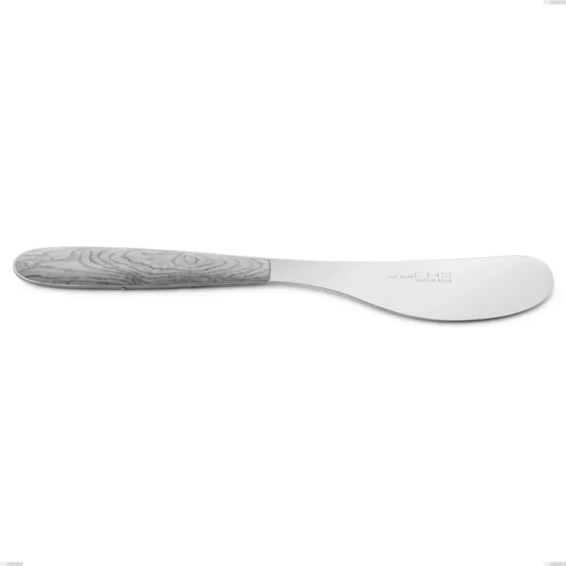 Spalmaburro piccolo vero betulla, acciaio 18.0, dimensione 152 mm manicatura pbt sublimato acciaio lucido, lunghezza 160 mm Eme Posaterie Economico
