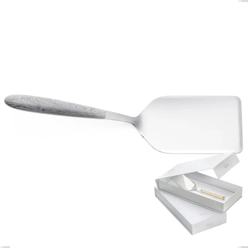 Confezione a libro 1 pezzo pala lasagne vero betulla, acciaio 18.0, manicatura pbt sublimato acciaio lucido Eme Posaterie Ultima Occasione