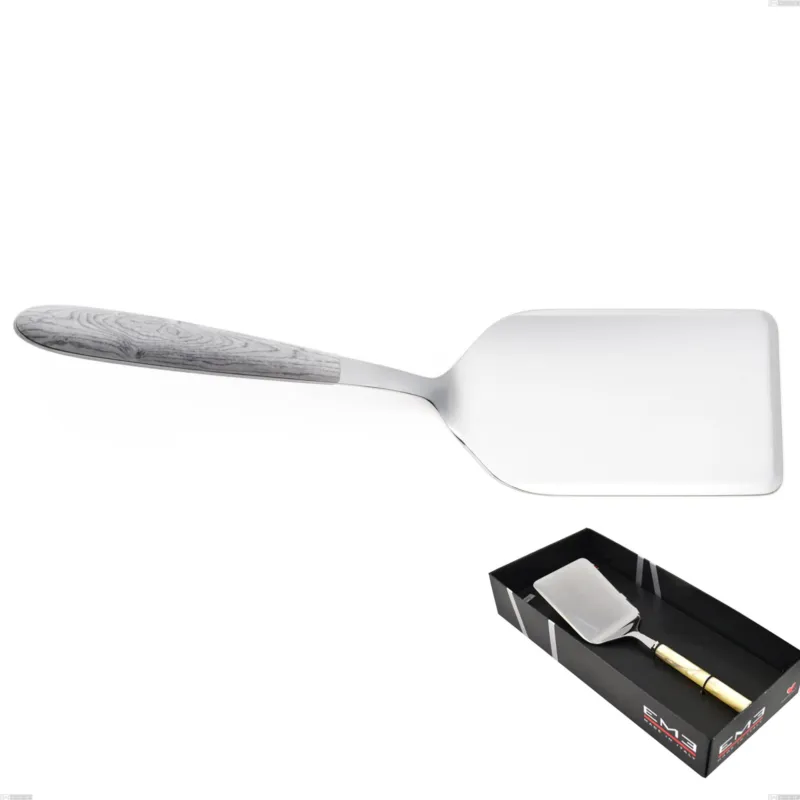Confezione vetrina 1 pezzo pala lasagne vero betulla, acciaio 18.0, manicatura pbt sublimato acciaio lucido Eme Posaterie Prezzo Basso
