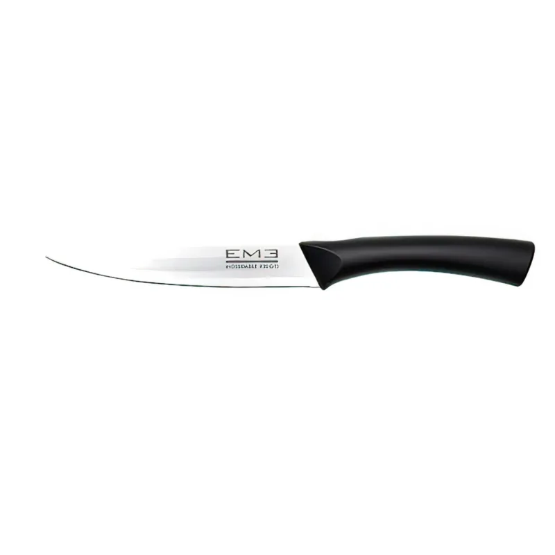 Subito Disponibile Coltello Spelucchino in acciaio inossidabile love me Manico Ergonomico Lama 13 cm - Misura totale 23.5 cm , manico nero adatto all‘uso in Lavastoviglie Eme Posaterie