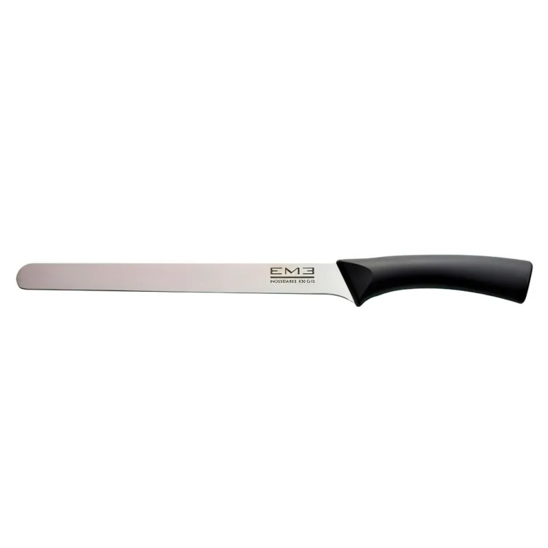Direttamente Dal Produttore Coltello prosciutto stretto in acciaio inossidabile love me Manico Ergonomico . Lama 22.5 cm - Misura totale 35 cm Eme Posaterie