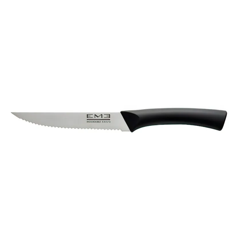 Coltello da Bistecca LOVE ME Impugnatura ergonomica realizzato in acciaio 18/10 Lama 12.5 cm - Misura totale 23 cm lucidato a specchio Eme Posaterie Spedizione Espresso