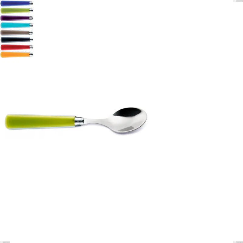 Cucchiaino caffè candy eme, Acciaio 18/10 AISI 304 Lucido manicatura acrilico Eme Posaterie viola 2623 Bestseller