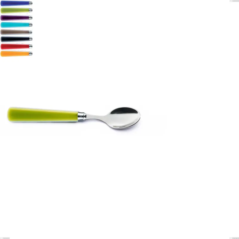 Novità Cucchiaino moka candy eme, Acciaio 18/10 AISI 304 Lucido manicatura acrilico Eme Posaterie viola 2623