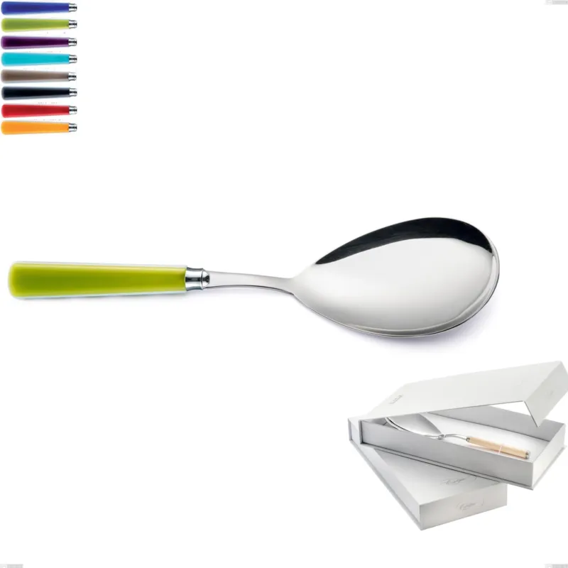 Promozione Esclusiva Confezione a libro 1 pezzo pala riso candy eme, Acciaio 18/10 AISI 304 Lucido manicatura acrilico Eme Posaterie viola 2623