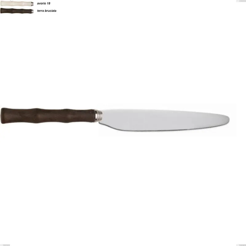 Compra Online Coltello tavola acqua eme, Acciaio 18/10 AISI 304 lucido manicatura acrilica, lunghezza 232 mm Eme Posaterie terra bruciata