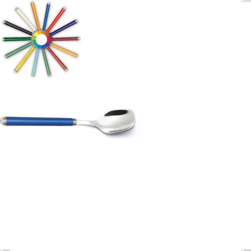 Prezzo Conveniente Cucchiaio gelato linea, Acciaio 18/10 (AISI304) inox lucido , manici in metacrilato lunghezza 151 mm Eme Posaterie nero 1