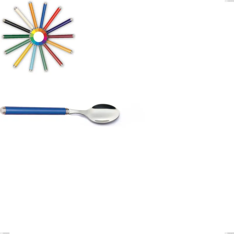 A Buon Prezzo Cucchiaino moka linea, Acciaio 18/10 (AISI304) inox lucido , manici in metacrilato lunghezza 147 mm Eme Posaterie nero 1