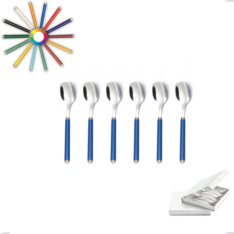 Confezione a libro 6 pezzi cucchiaini gelato linea, Acciaio 18/10 (AISI304) inox lucido , manici in metacrilato Eme Posaterie nero 1 Must-Have