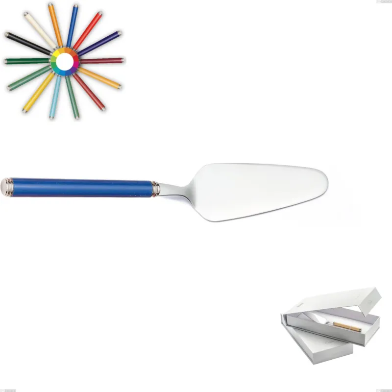 Confezione a libro 1 pezzo pala torta linea, Acciaio 18/10 (AISI304) inox lucido , manici in metacrilato Eme Posaterie nero 1 Promo Stagionale