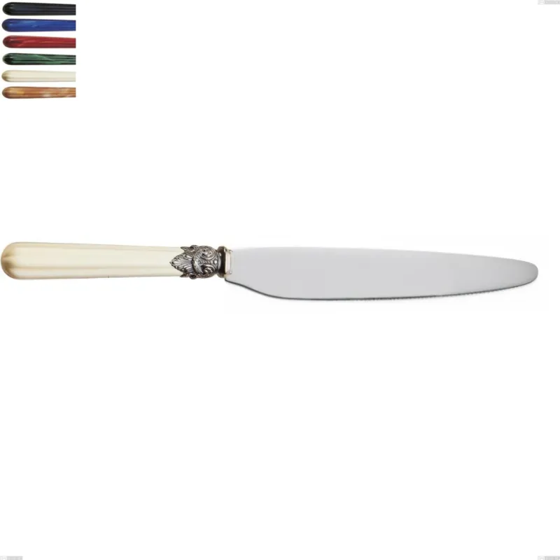 Coltello tavola versailles, Acciaio 18/10 AISI 304 Lucido manicatura acrilico , lunghezza 227 mm Eme Posaterie blu 2 Prezzo Conveniente