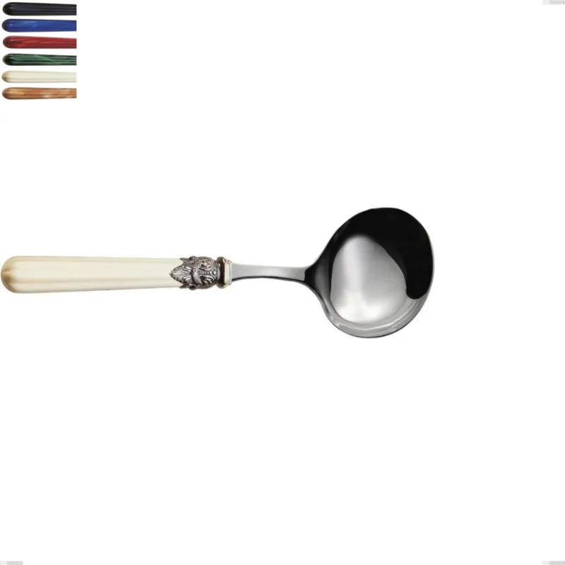 Cucchiaio salsa versailles, Acciaio 18/10 AISI 304 Lucido manicatura acrilico , lunghezza 195 mm Eme Posaterie blu 2 Sconto