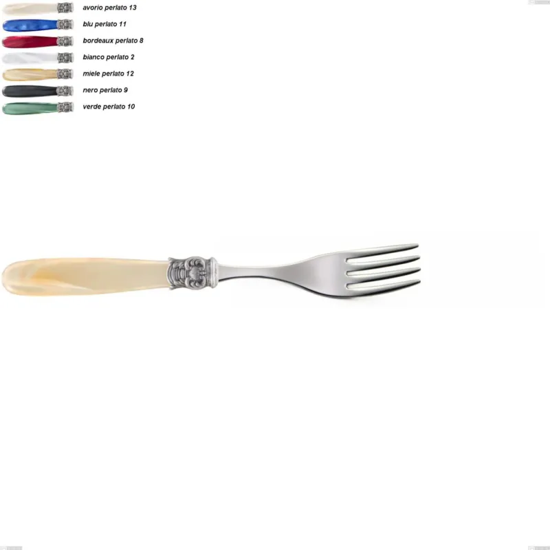 Forchetta frutta mona lisa, Acciaio 18/10 AISI 304 Lucido manicatura acrilico perlato, lunghezza 188 mm Eme Posaterie avorio perlato 13 Miglior Prezzo